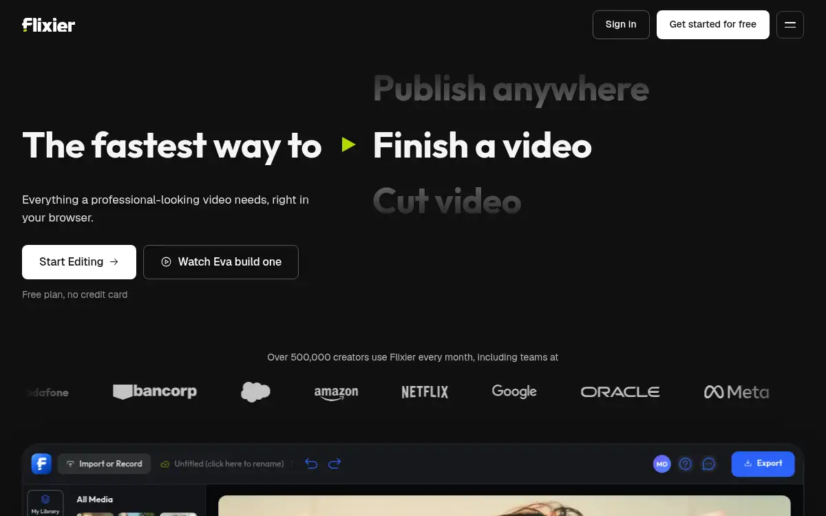 Flixier screenshot
